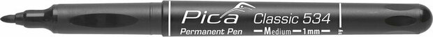 Pica Classic Permanent Pen - Rond - Zwart - 1,0mm