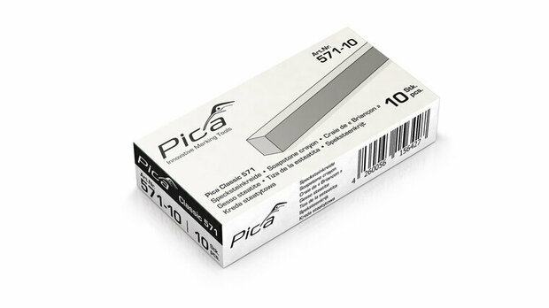 Pica 571 Speksteenkrijt 10x10x100mm, 10st.