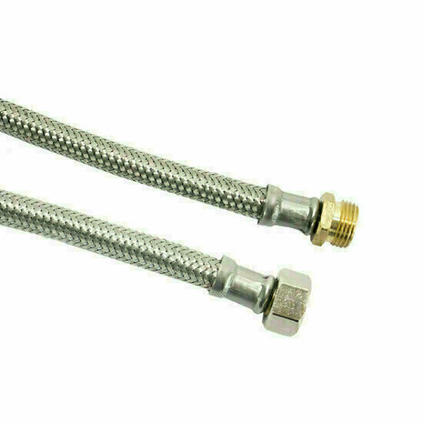 Flexible connection hose stainless steel DN8 3/8" female thread x 1/2" male thread - ADL