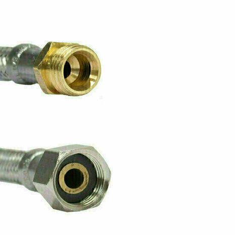 Flexible connection hose stainless steel DN8 3/8" female thread x 1/2" male thread - ADL