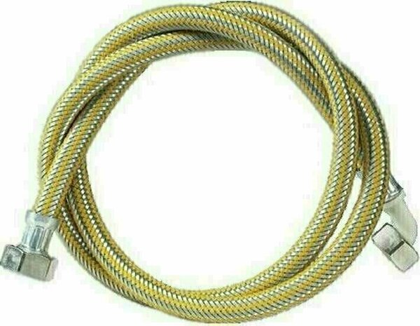 112199* - Flexible washing machine hose stainless steel DN10 3/4" female thread x 3/4" female thread angled - ADL