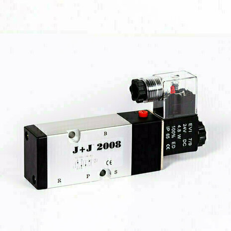 J+J EJ 5/2-weg magneetventiel 24 V DC voor dubbelwerkende actuator