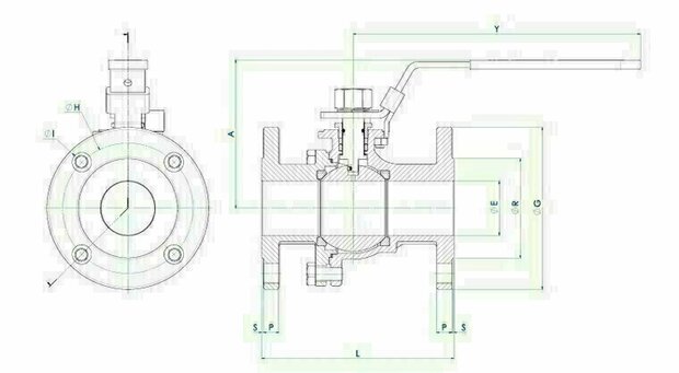 Spartan Split Body PN 16-40 ANSI 150-300 Stark Wafer, Stainless steel, cf8m, manually operated, - G3 - DN80 / ANSI