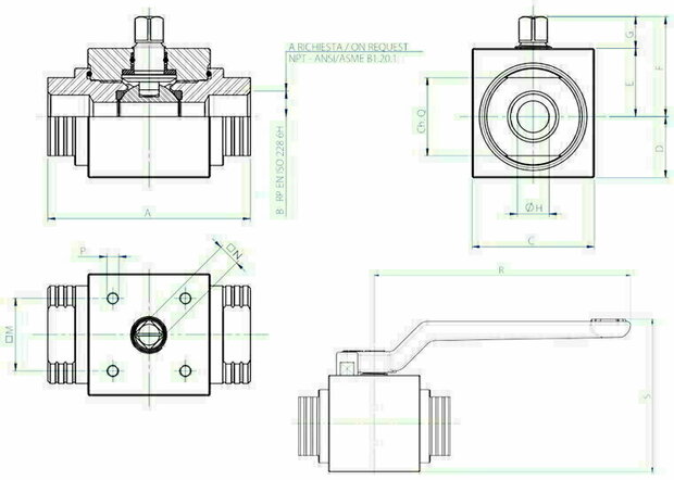 Omal HERCULES high-pressure ball valve DN25 (1") PN 400 Carbon steel A105 - manually operated