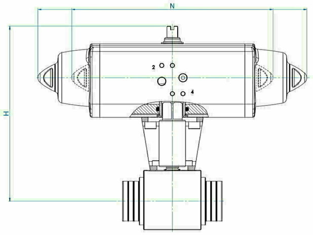 Omal HERCULES high-pressure ball valve DN20 (&frac34;") PN 400 Carbon steel A105 - manually operated