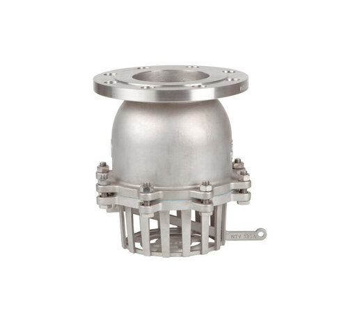 2448-09 - Voetklep DN50 (2"), PN16 RVS + korf/ontlastklep