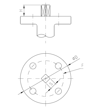 2104-11 - Vlinderklep DN80 (3") RVS 316/PTFE, PN16 - technische tekening