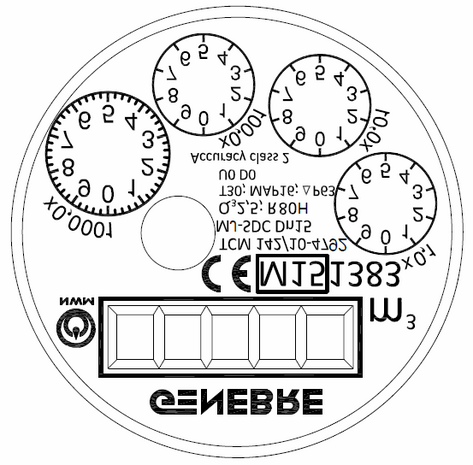 6029-07 - Watermeter 1-1/4" QN3.5m&sup3; koud max.30&deg;C inclusief koppeling, L=260 - technische tekening