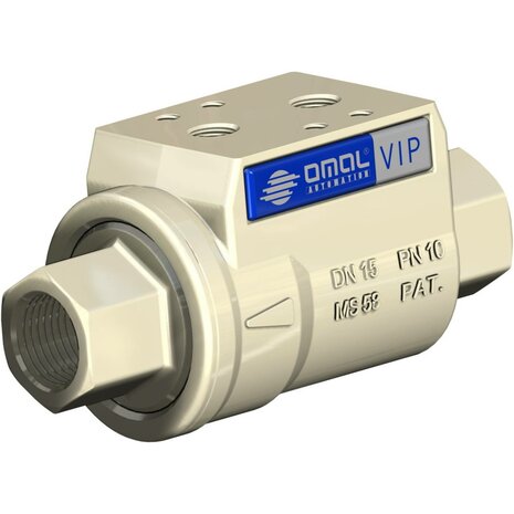 VDA10605 - VIP - Pneumatic Coaxial Valve -,G3/4 - DN20,messing, - PN 10 - free shaft