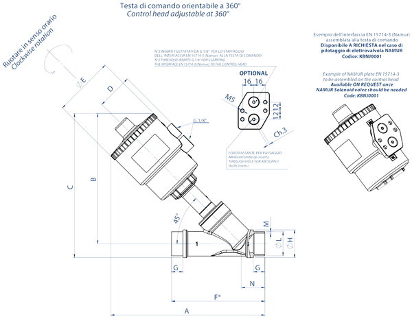 J4SPG2196 - Omal ARES klepafsluiter DN25 (lasstomp 1") - N.C. anti-waterslag pneumatisch - actuator &Oslash;90