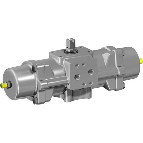 SR240516S - Omal AGO CF8M Inox microgegoten actuator SR 240 ISO 5211 F07/F10 Veerretour (spring return)