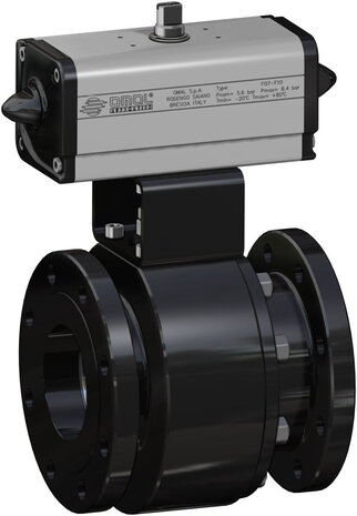 DT114I03CBB0BIMNV00BAFRA0 - Omal THOR kogelkraan DN150 (6") PN 25-40 Koolstofstaal (Carbon steel) A350 LF2 - DA pneumatisch