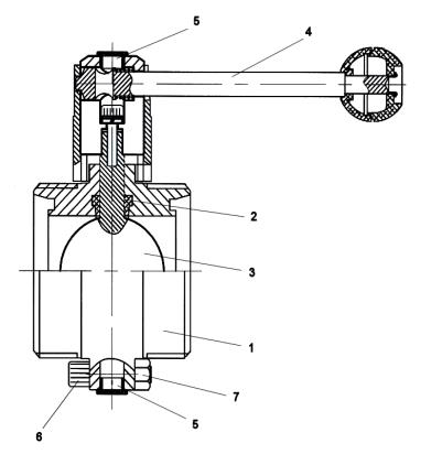 2941E-08 - Vlinderklep met draadeinden DN40 RVS 304 / EPDM - DIN 11851 - technische tekening