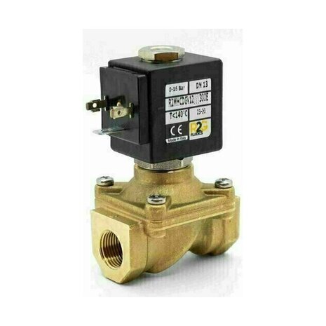 R2MHCEGE18 - Messing gecombineerd gest. magneetventiel 3/4" 0-12bar N.C. EPDM