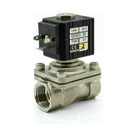 R2IHCDGV15 - RVS gecombineerd gest. magneetventiel 1/2" 0-16bar N.C. VITON