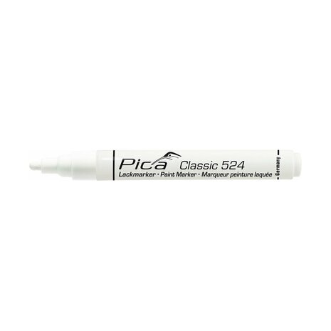 524/52 - Pica Lakmarker - Rond - Wit - 2-4mm