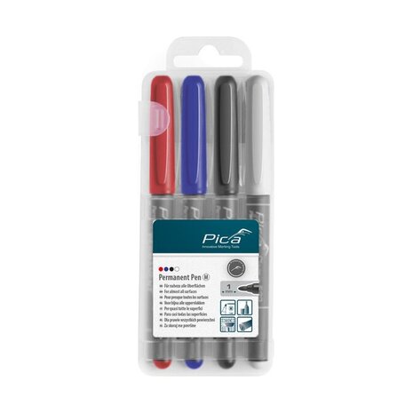 534-04 - Pica Permanent Pen, Medium 1.0mm, set of 4