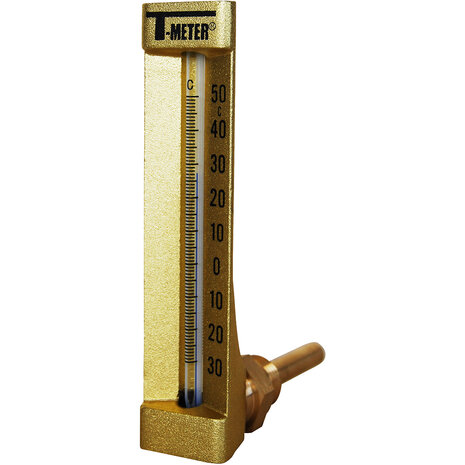 1678004 - aluminium thermometer 1678 BSP 1/2" dompelbuis 100mm 0/+300&deg;C