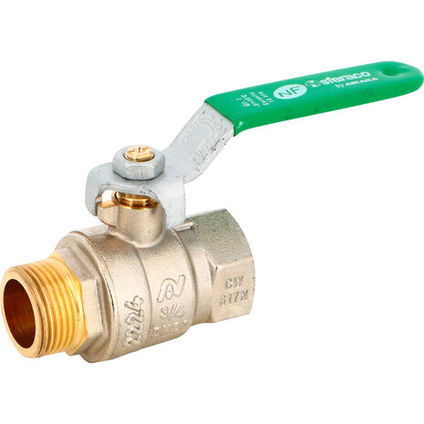 528007 - Messing Kogelkraan 528 1"1/4 MF BSP full bore hendel