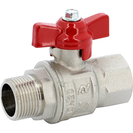 537006 - Messing Kogelkraan 537 1" MF BSP full bore vlindergreep