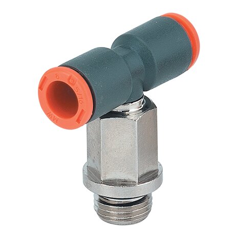 2L37006 - Push-in koppeling RL37 HOGE ''T'' 6X M5 DRAAIBAAR KUNSTSTOF RL37