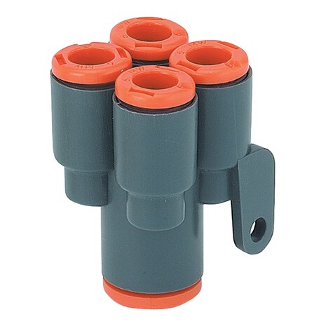 2L42004 - Push-in koppeling RL42 DUBBEL ''Y'' 6MM IN-6MM UIT RL42