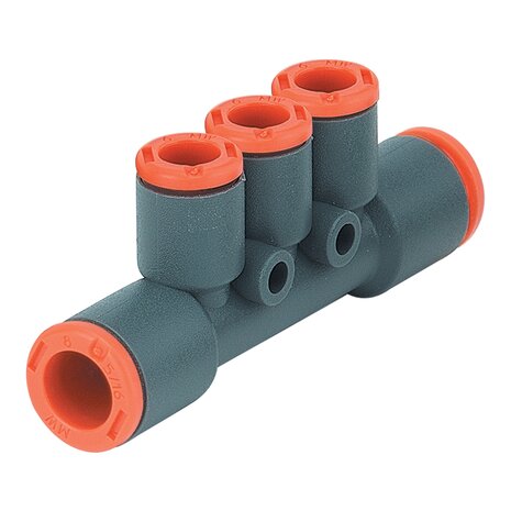 2L44001 - Push-in koppeling RL44 MEERVOUDIG ''T'' 6MM IN-4MM UIT RL44