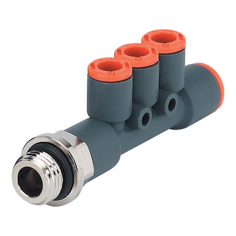 2L45007 - Push-in koppeling RL45 MEERVOUDIG ''T'' 8MM IN-6MM UIT-1/8 RL45