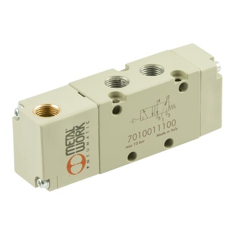 7010011100 - Ventiel Pneumatisch bediend 5/2-1/8'' PNEUMATISCH MONOSTABIEL Serie 70 1/8''