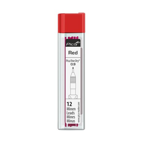 7031 - Pica Fine Dry Navulling rood - 12 staafjes