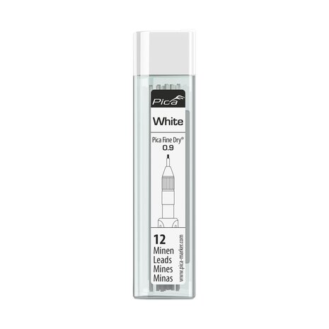 7032 - Pica Fine Dry Navulling wit - 12 staafjes