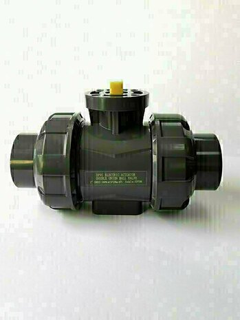 51PVC - PVC Kogelkraan PTFE/EPDM 2-weg LIJMMOF ISO