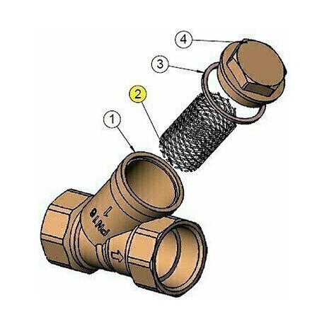 9801138 - RVS filterkorf (zeef) 980 DN100 voor vuilvanger 236