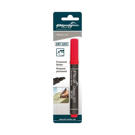 521/40/SB - Pica 521/40 Perm. Marker 2-6mm - Rood / Blister