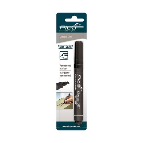 521/46/SB - Pica 521/46 Perm. Marker 2-6mm - Zwart / Blister