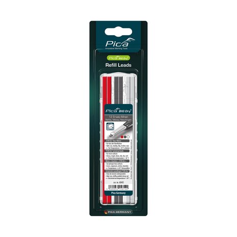 6045/SB - Pica 6045 BIG Dry Navulling grafiet wit &amp; rood / Blister