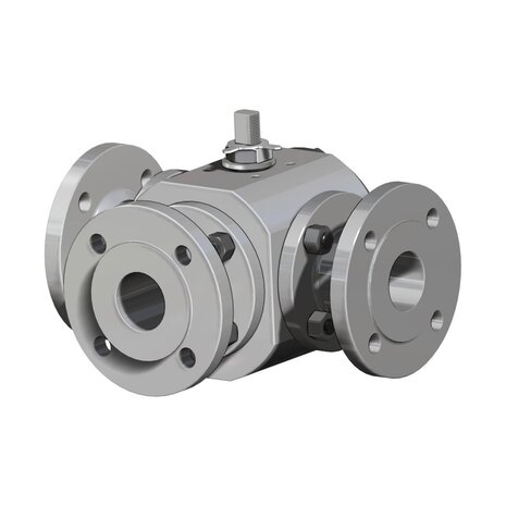 VT205F03ABA0ADQNV000 - Omal THOR 3-weg kogelkraan DN20 (3/4") L-port PN 16-40 RV