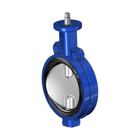 V377XN70 - Omal vlinderklep Wafer DN65 - Free Shaft - aluminium bronze disc / li