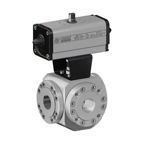 DM508F00ABA0AAQNV000AFIA0 - Omal MAGNUM 3-wegs kogelkraan (L-port) DN40 (1&frac12;") PN