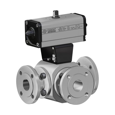 DT306F03ABA0ADQNV000AFGA0 - Omal THOR 3-weg kogelkraan DN25 (1") T-port PN 16-40