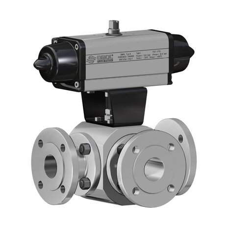 ST207104ABA0ADQNV000AFJA0 - Omal THOR 3-weg kogelkraan DN32 (1 1/4") L-port ANSI