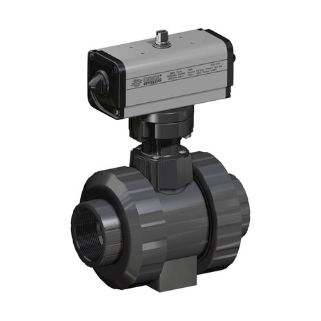 DG616H084 - Omal PVC kogelkraan DN15 (lijmmof) - Pneumatisch DA - serie 616