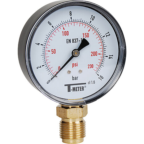 1644008 - ABS manometer 1644 1/2" BSP 25 bar