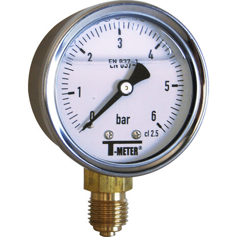 413303 - RVS manometer d50 2,5 bar
