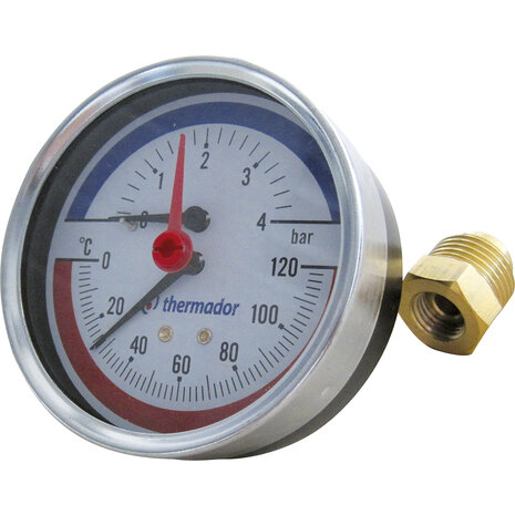 MTA - manometer 1/2" 4 bar