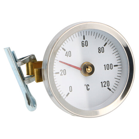 TB - koperen thermometer 120 d63