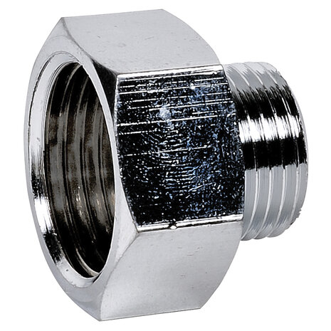 246G2620CH - Verchroomd messing verloopnippel 246G 1" binnendraad &times; 3/4" buitendraad