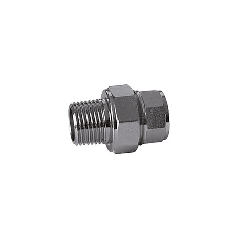 RU20N - Vernikkeld messing koppeling RU 3/4" conisch dichtend
