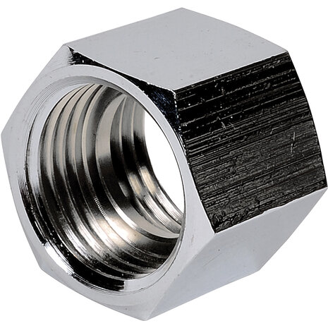 270G15CH - Verchroomd messing gelijke sok 270G 1/2" binnendraad