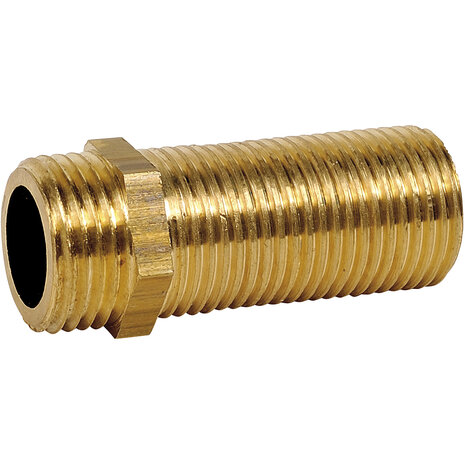 280GL15 - Messing verlengnippel 280GL 1/2" buitendraad